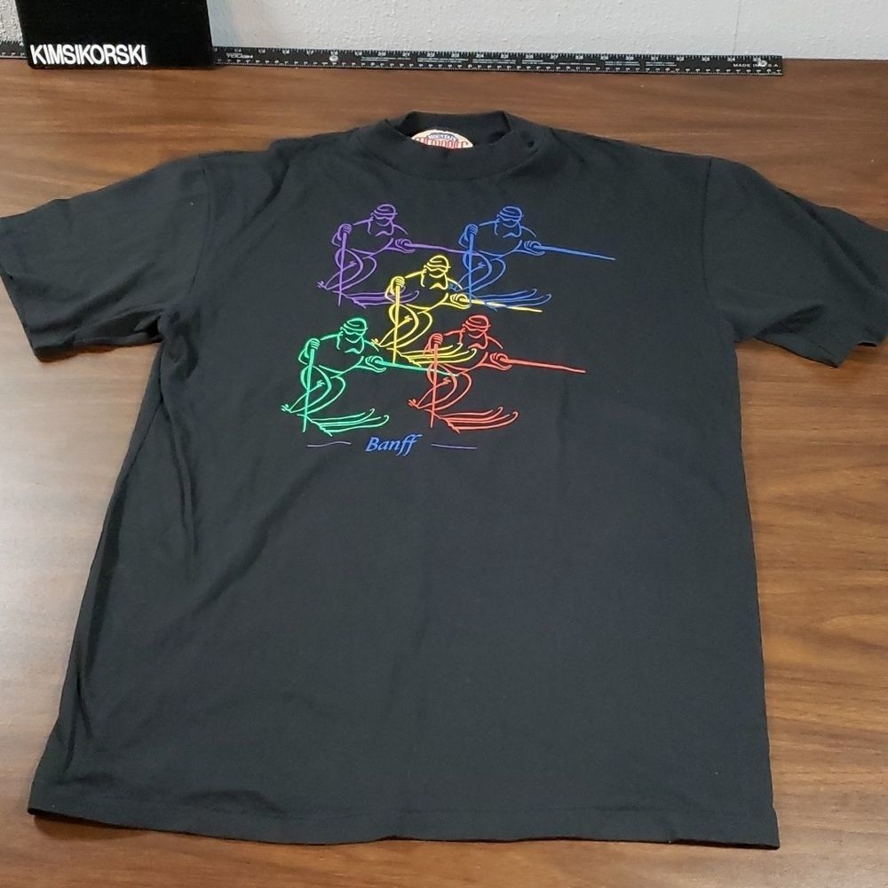 Vintage 80s Banff Canada‎ Mountain Memories Single Stitched T-Shirt Large